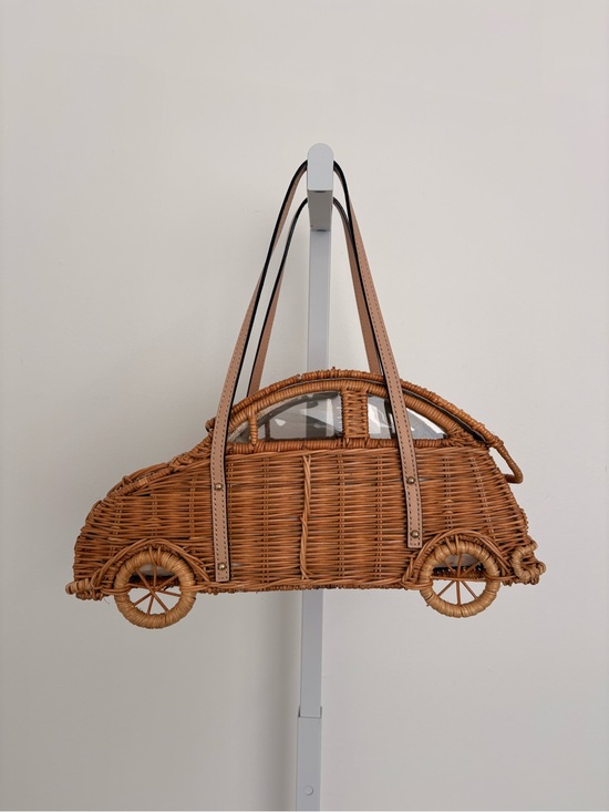 kate spade Handbags - kate spade Woven Car-Shaped Mini Bag in Brown with Beige Straps